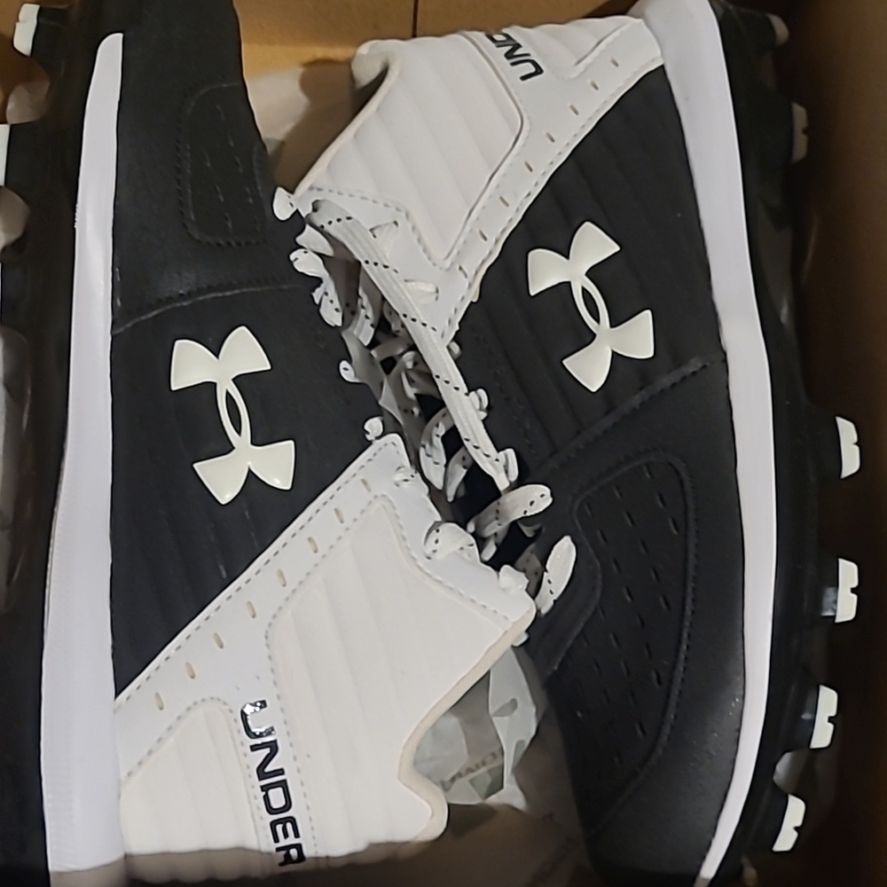 Under Armour Black and White cleats